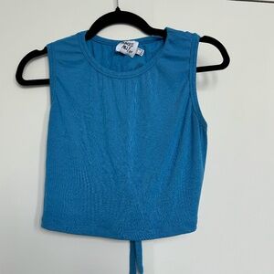 Blue Open-Back Tank Top - Princess Polly *BUY ONE GET ONE FREE*
